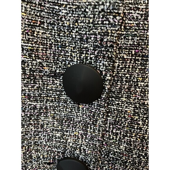 Lior Black White Tweed Peplum Jacket – Size Large - Picture 8 of 9